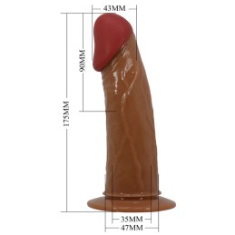 PRETTY LOVE - HARNESS BRIEFS STARKS VIBRACIÓN MULTI-VELOCIDAD DILDO 17,5 CM MULATO