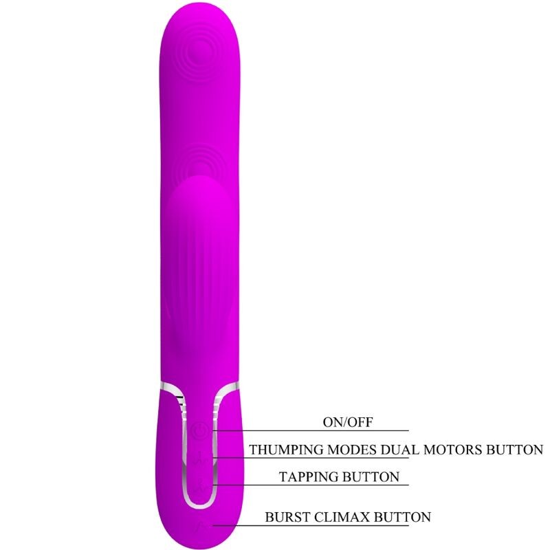 PRETTY LOVE - PERLITA VIBRADOR PUNTO G 3 EN 1 MULTIFUNCIÓN VIOETA