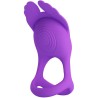 PRETTY LOVE - ANILLO VIBRADOR SILAS 7 VIBRACIONES SILICONA NEGRO