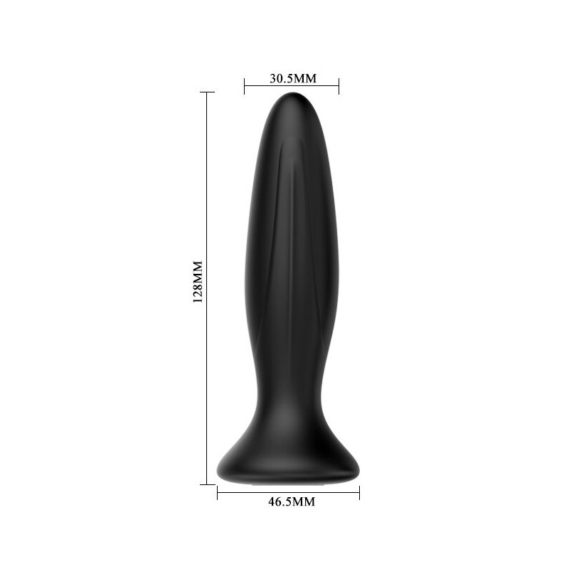 MR PLAY - PLUG ANAL VIBRADOR NEGRO RECARGABLE