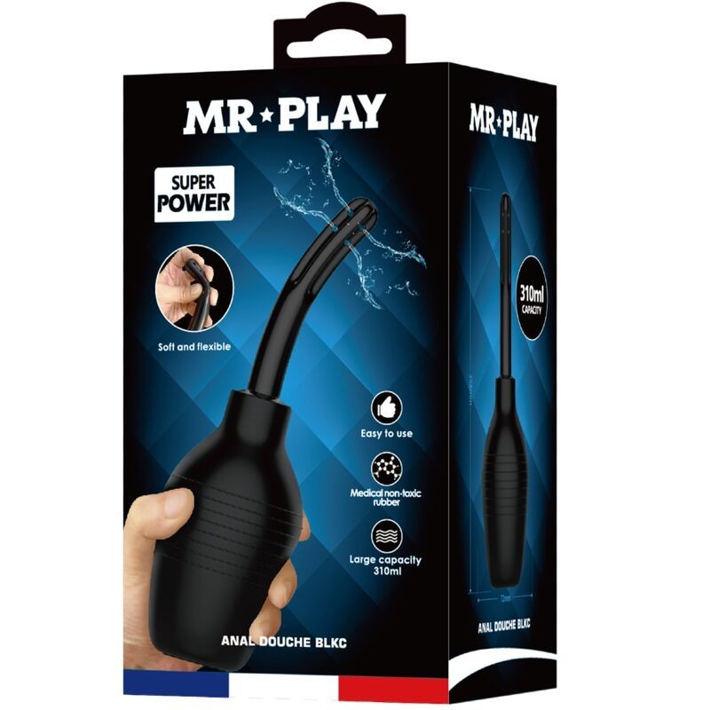 MR PLAY - DUCHA ANAL BLKC SUPER POWER NEGRO