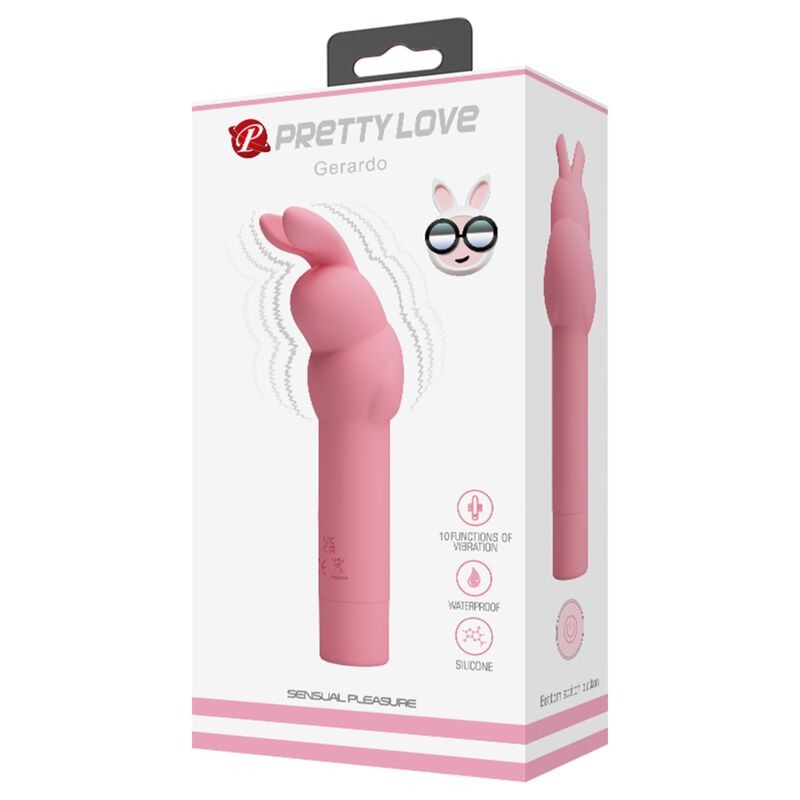 PRETTY LOVE - VIBRADOR DE SILICONA CONEJO ROSA GERARDO