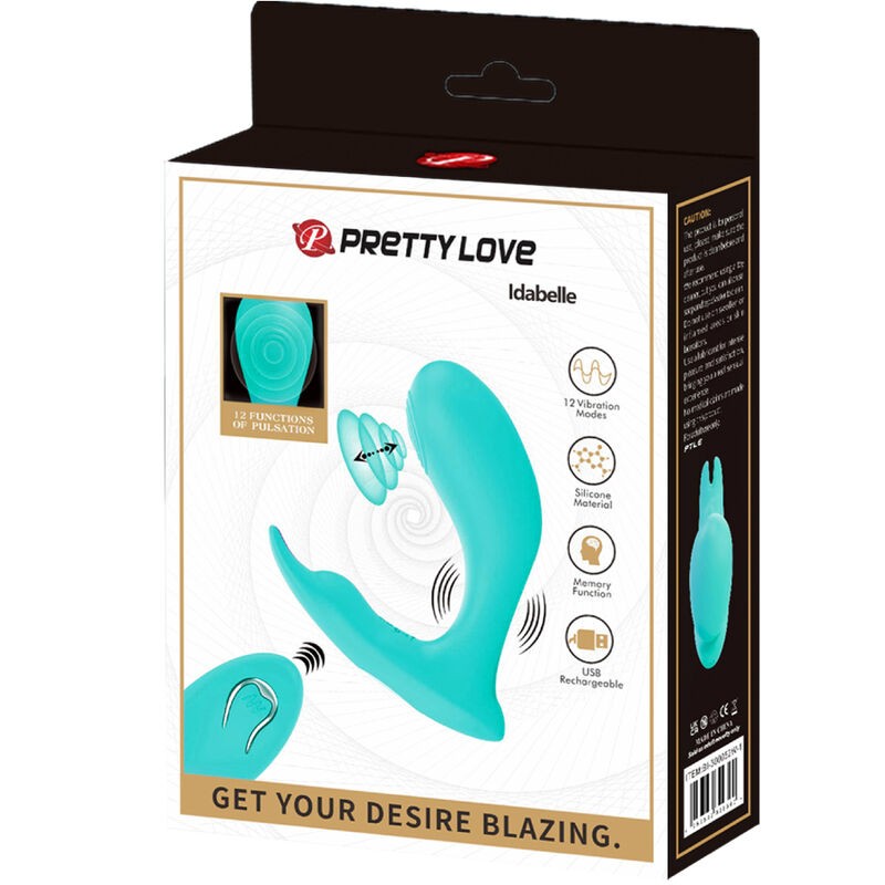 PRETTY LOVE - IDABELLE VIBRATION & PULSATION CONTROL REMOTO AZUL