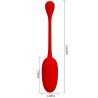 PRETTY LOVE - KNUCKER HUEVO VIBRADOR RECARGABLE ROJO