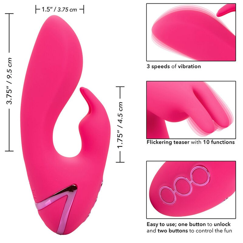 CALIFORNIA EXOTICS - SO. CAL SUSHINE VIBRATOR RABBIT FUCSIA BY CALIFORNIA DREAMING