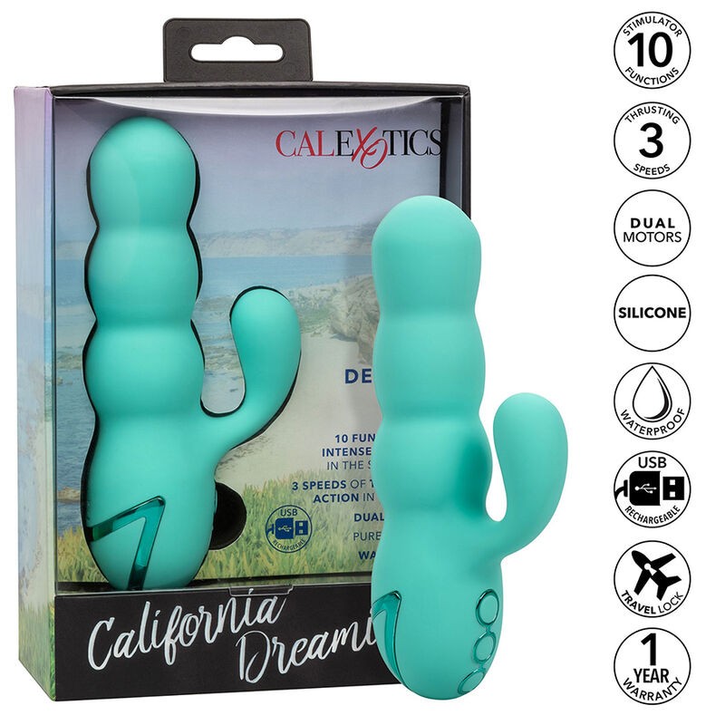 CALIFORNIA EXOTICS - DEL MAR DIVA VIBRADOR RABBIT VERDE AGUA BY CALIFORNIA DREAMING