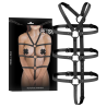 FETISH SUBMISSIVE BONDAGE - CONJUNTO DE SUJECIÓN PARA EL CUERPO DE CUELLO Y MUÑEQUERAS