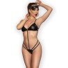 CHILIROSE - CR 4428 SUJETADOR & PANTIES NEGRO S/M