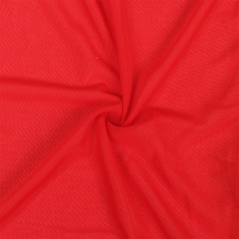 SUBBLIME - BATA TELA TRANSPARENTE DETALLE ENCAJE ROJO L/XL