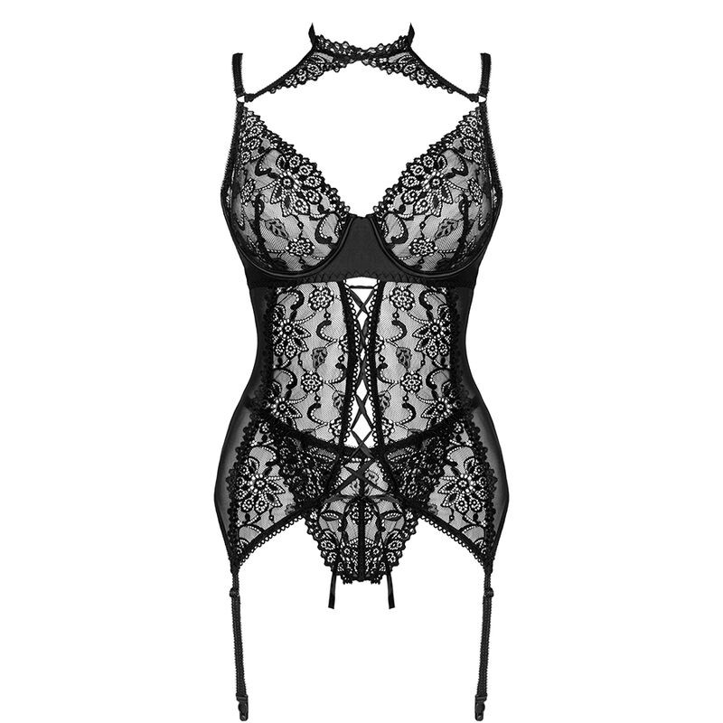 LIVCO CORSETTI FASHION - GIELLANDRA FOR THE SENSES COLLECTION CORSET + PANTY NEGRO S/M