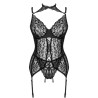 LIVCO CORSETTI FASHION - GIELLANDRA FOR THE SENSES COLLECTION CORSET + PANTY NEGRO S/M