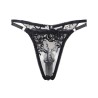 SUBBLIME - SET DE 3 PIEZAS SUJETADOR + TANGA + LIGA ESTAMPADO FLORAL NEGRO L/XL