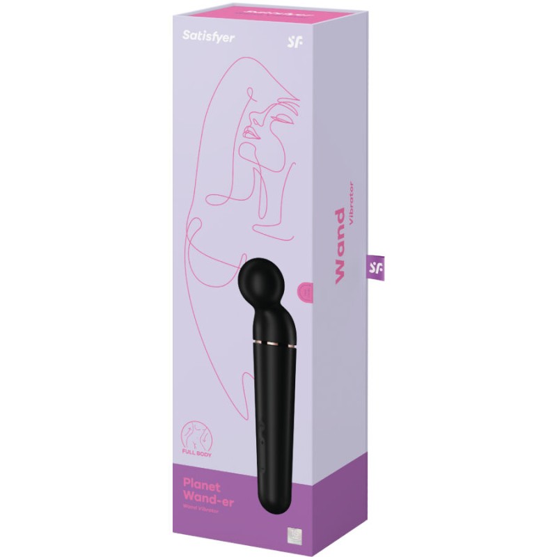 SATISFYER - PLANET WAND-ER MASAJEADOR VIBRADOR NEGRO