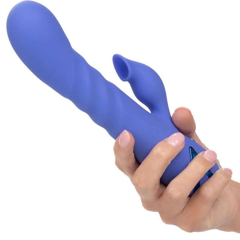 CALIFORNIA EXOTICS - L.A LOVE VIBRADOR & SUCCIONADOR AZUL BY CALIFORNIA DREAMING