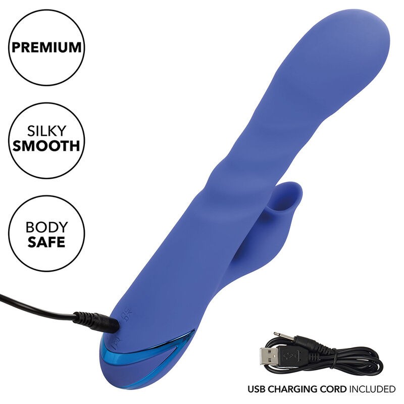 CALIFORNIA EXOTICS - L.A LOVE VIBRADOR & SUCCIONADOR AZUL BY CALIFORNIA DREAMING