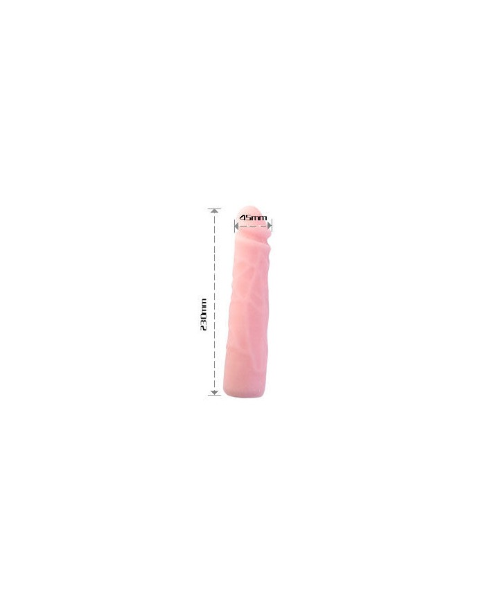 BAILE - DILDO SILICONA TACTO PIEL REALISTICO 23 CM