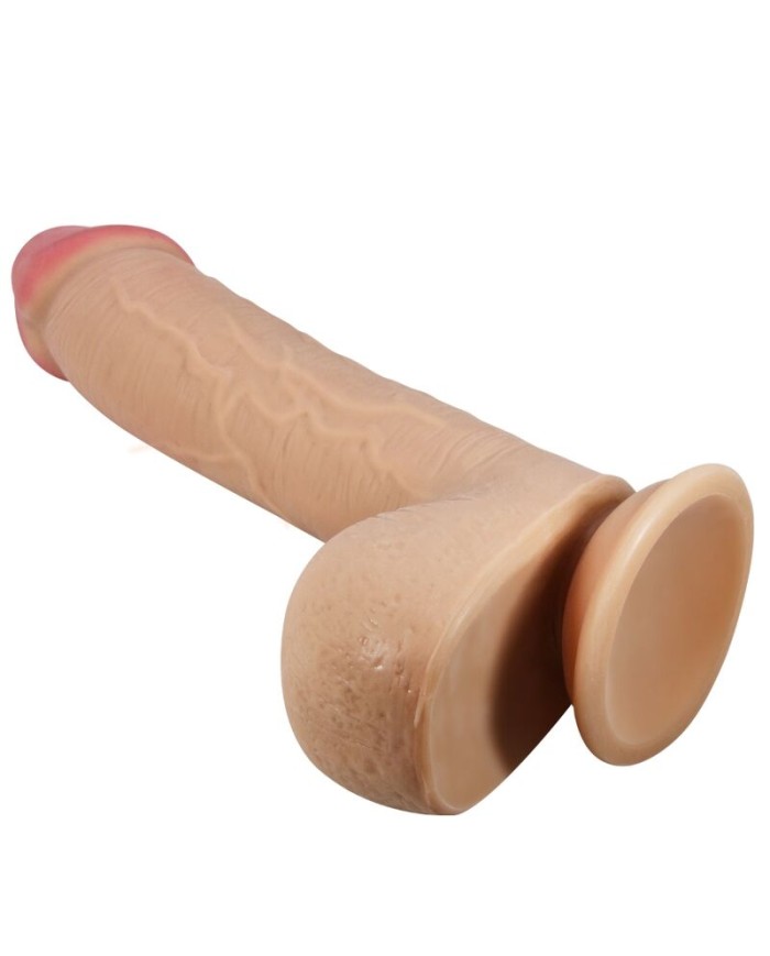 PRETTY LOVE - SLIDING SKIN SERIES DILDO REALÍSTICO CON VENTOSA PIEL DESLIZANTE NATURAL 23.4 CM