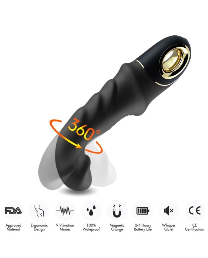 ARMONY - JOYBLADE DILDO VIBRADOR ROTADOR NEGRO