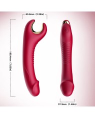 ARMONY - PRINCE DILDO VIBRADOR & ROTADOR ROJO