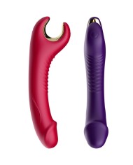 ARMONY - PRINCE DILDO VIBRADOR & ROTADOR ROJO