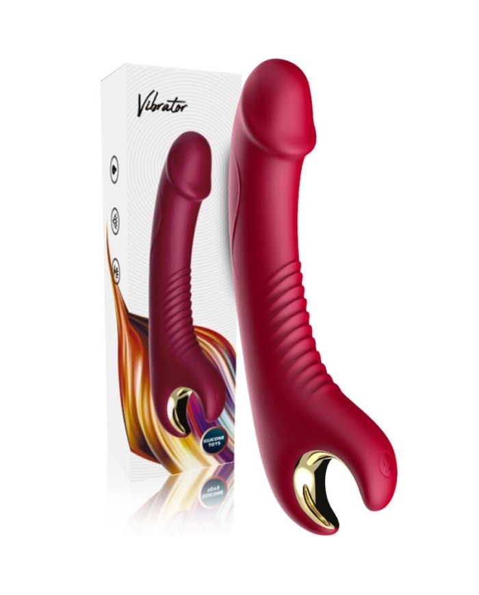 ARMONY - PRINCE DILDO VIBRADOR & ROTADOR ROJO