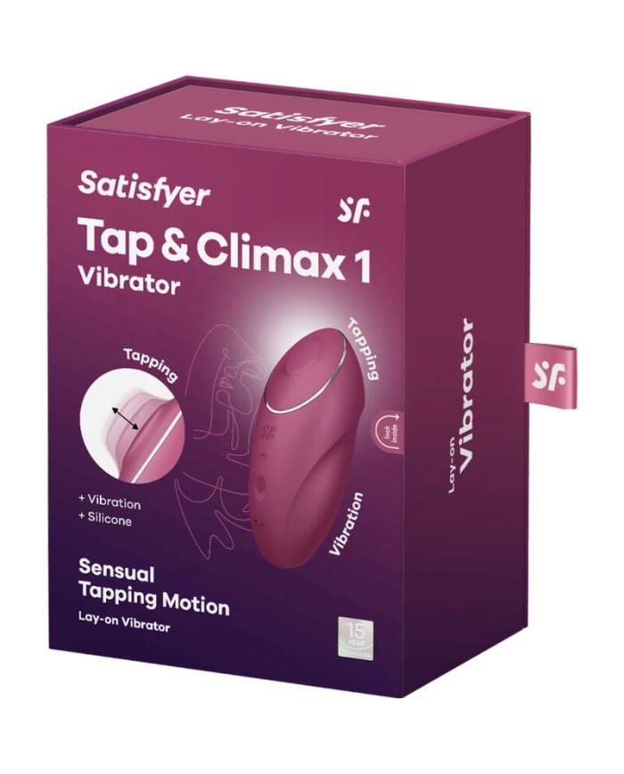 SATISFYER - TAP & CLIMAX 1 VIBRADOR LAY-ON ROJO