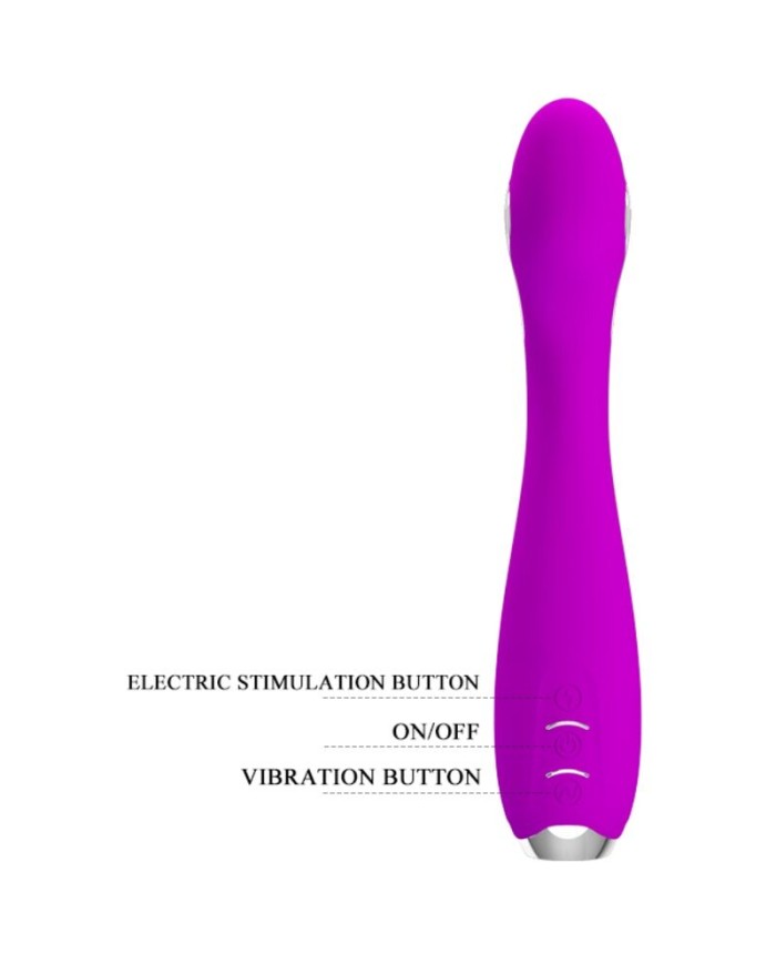 PRETTY LOVE - HECTOR VIBRADOR ELECTROSHOCK RECARGABLE & IMPERMEABLE MORADO