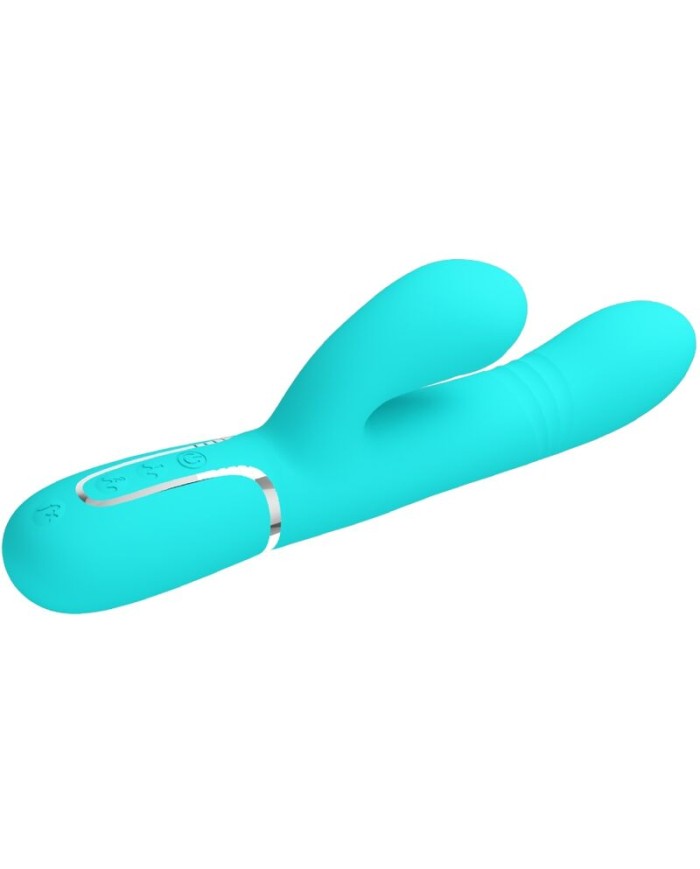 PRETTY LOVE - VIBRADOR PUNTO G MULTIFUNCIÓN VERDE AGUA