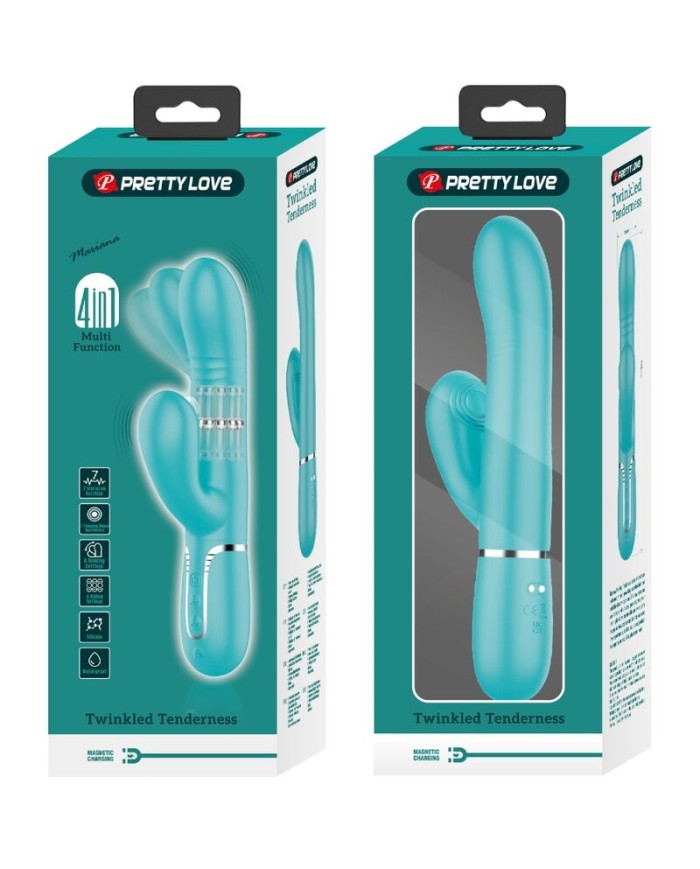 PRETTY LOVE - VIBRADOR PUNTO G MULTIFUNCIÓN VERDE AGUA