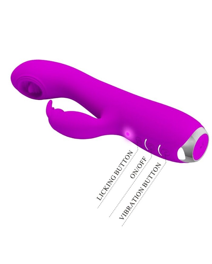 PRETTY LOVE - RACHEL VIBRADOR RECARGABLE CON SUCCIONADOR MORADO