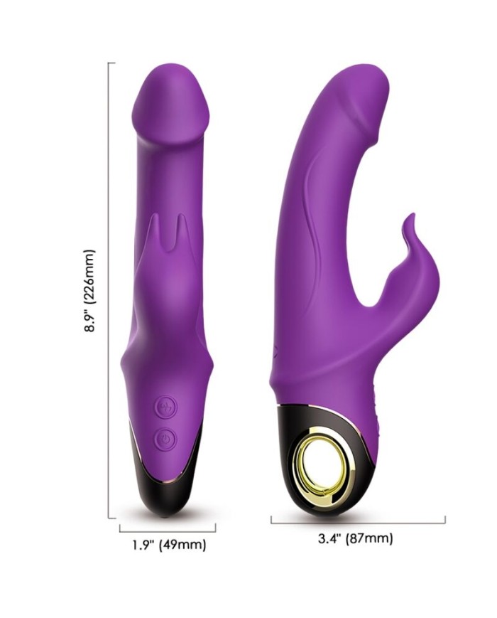 ARMONY - METEROR DILDO VIBRADOR RABBIT ROTADOR VIOLETA