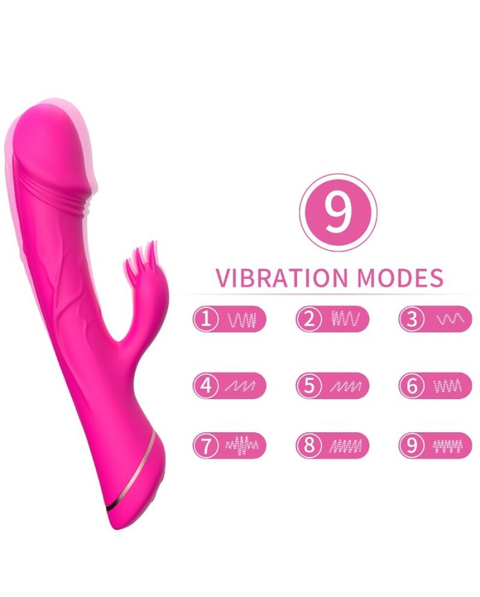 ARMONY - DILDO VIBRADOR RABBIT SILICONA FUCSIA