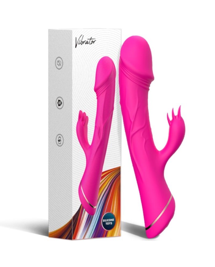 ARMONY - DILDO VIBRADOR RABBIT SILICONA FUCSIA