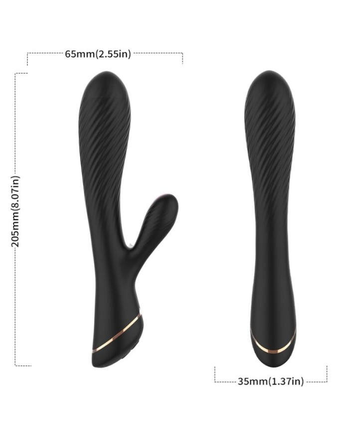 ARMONY - VIBRADOR RABBIT SILICONA NEGRO