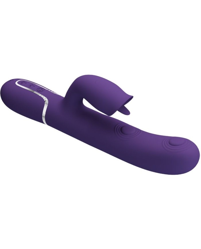 PRETTY LOVE - VIBRADOR RABBIT CON LICKING MORADO