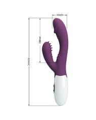 PRETTY LOVE - BUTTERFLY KISS VIBRADOR RABBIT & ESTIMULADOR PUNTO G MORADO