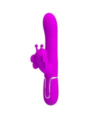 PRETTY LOVE - VIBRADOR RABBIT MULTIFUNCIÓN 4 EN 1 MARIPOSA VERDE AGUA