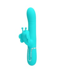 PRETTY LOVE - VIBRADOR RABBIT MULTIFUNCIÓN 4 EN 1 MARIPOSA MORADO