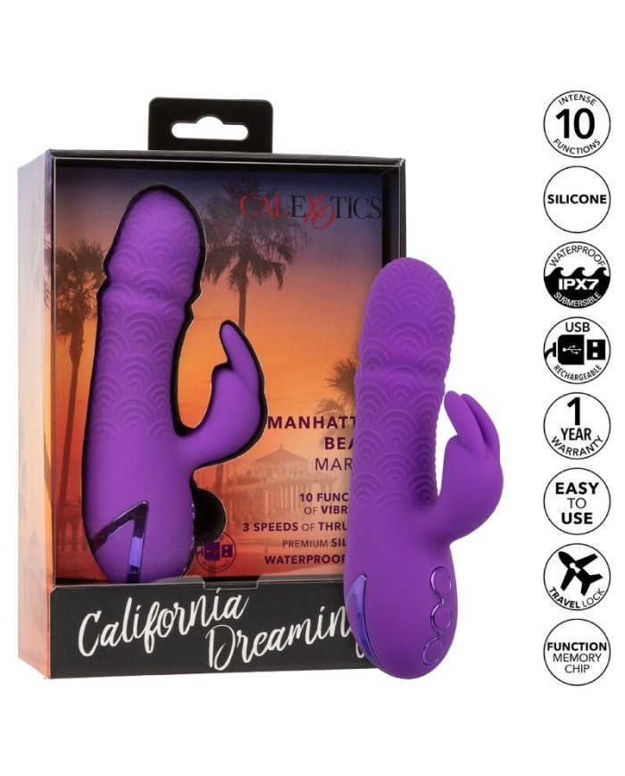 CALEXOTICS - MANHATTAN BEACH MARVEL VIBRADOR RABBIT MORADO BY CALIFORNIA DREAMING