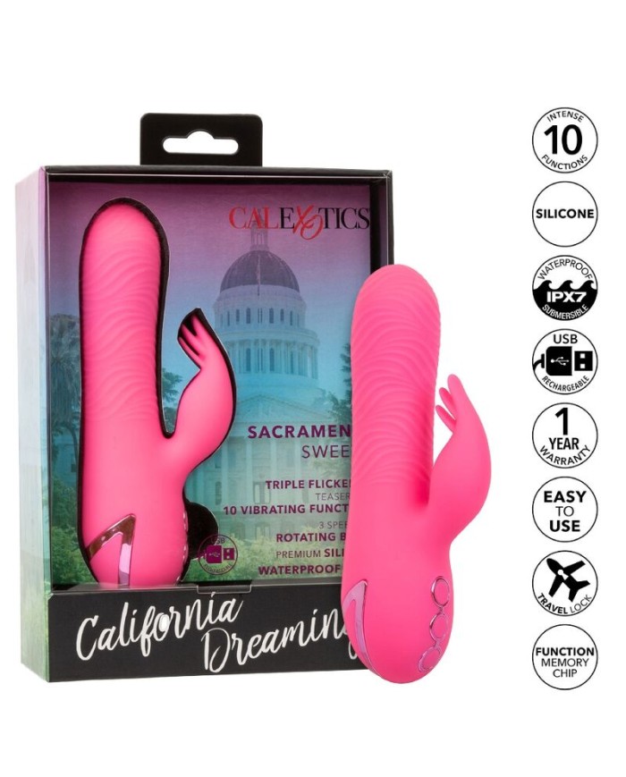 CALEXOTICS - SACRAMENTO SWEETIE VIBRADOR RABBIT ROSA BY CALIFORNIA DREAMING