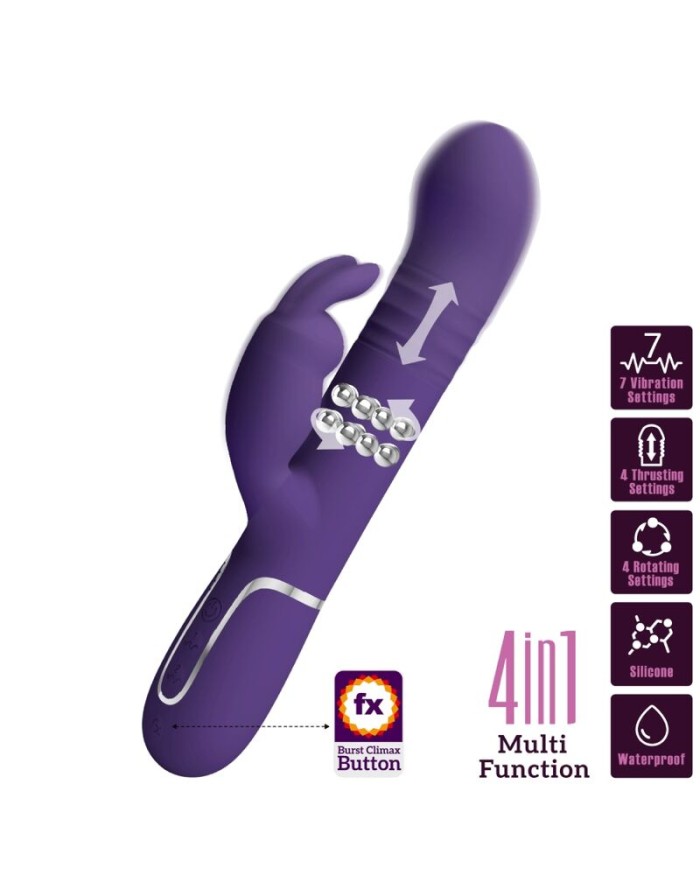 PRETTY LOVE - COALE VIBRADOR RABBIT 4 EN 1 MORADO