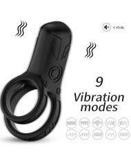 ARMONY - DOBLE ANILLO VIBRADOR NEGRO