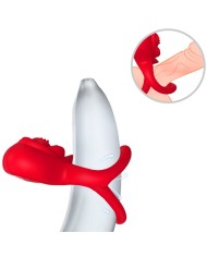 ARMONY - ANILLO VIBRADOR CORAZÓN ROJO