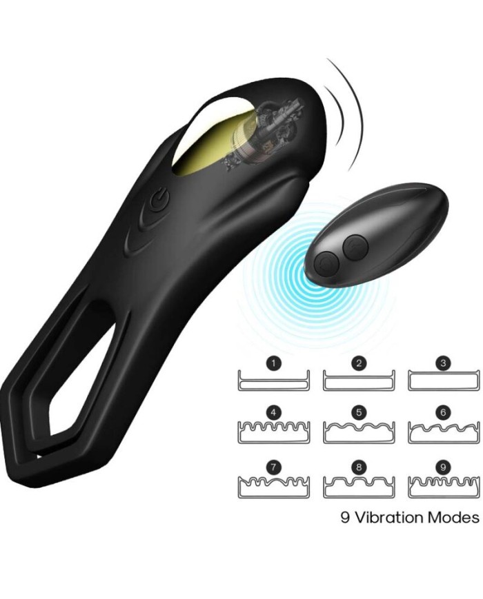 ARMONY - ROADSTER ANILLO VIBRADOR DOBLE CONTROL REMOTO NEGRO