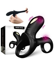 ARMONY - RANGER ANILLO DOBLE VIBRADOR PAREJA NEGRO