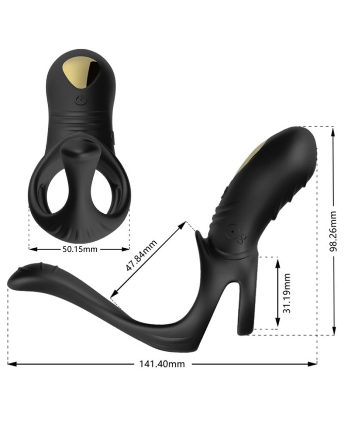 ARMONY - JOY JUMPER ANILLO VIBRADOR PAREJAS & PLUG ANAL NEGRO