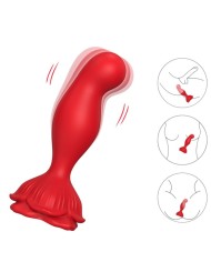 ARMONY - ROSA VIBRADOR & PLUG ANAL CONTROL REMOTO ROJO