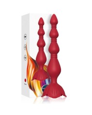 ARMONY - ROSA VIBRADOR PAGODA & PLUG ANAL ROJO