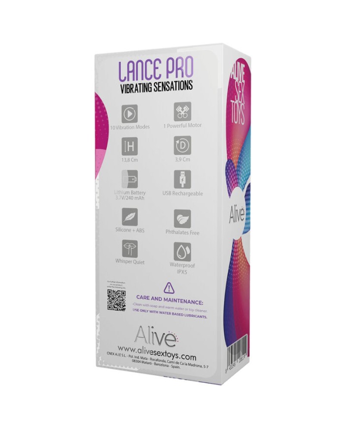 ALIVE - LANCE PRO ESTIMULADOR & VIBRADOR ANAL ROSA