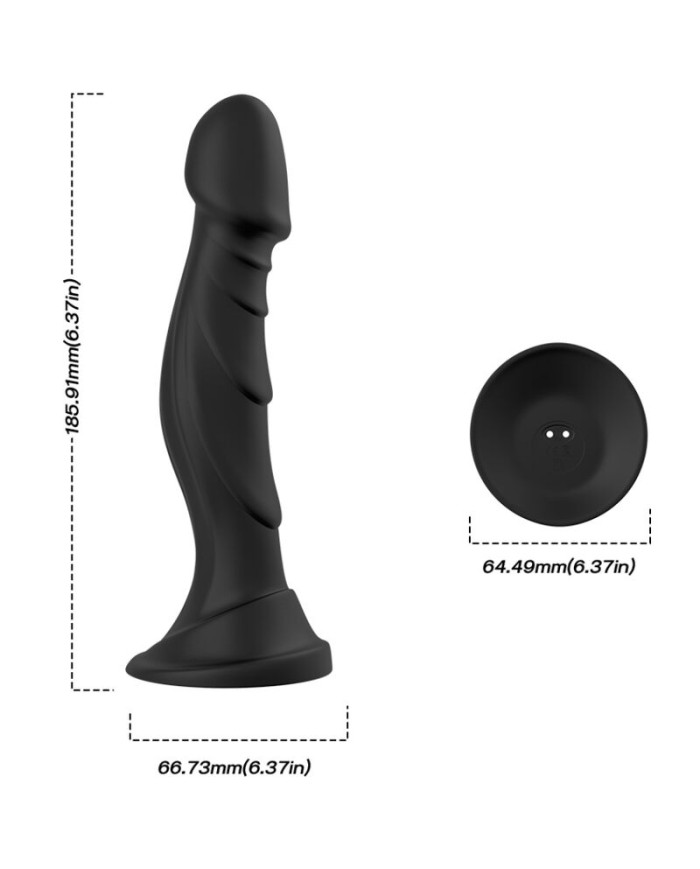 ARMONY - DILDO VIBRADOR & PLUG ANAL CONTROL REMOTO NEGRO